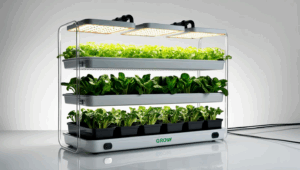 Hydroponic Gardening in Small Spaces-3 Tier Hydroponics with Grow Lights