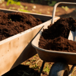 Best Soil Mixes for Raised Bed Gardening-Wheelbarrow and Shovel