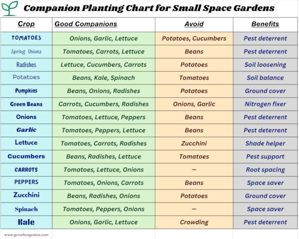 GBG Companion Planting Chart