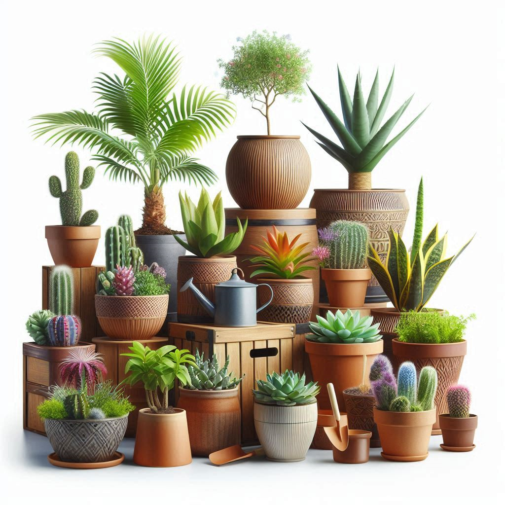 preparing containers and raised beds for planting with healthy plants and soil setup