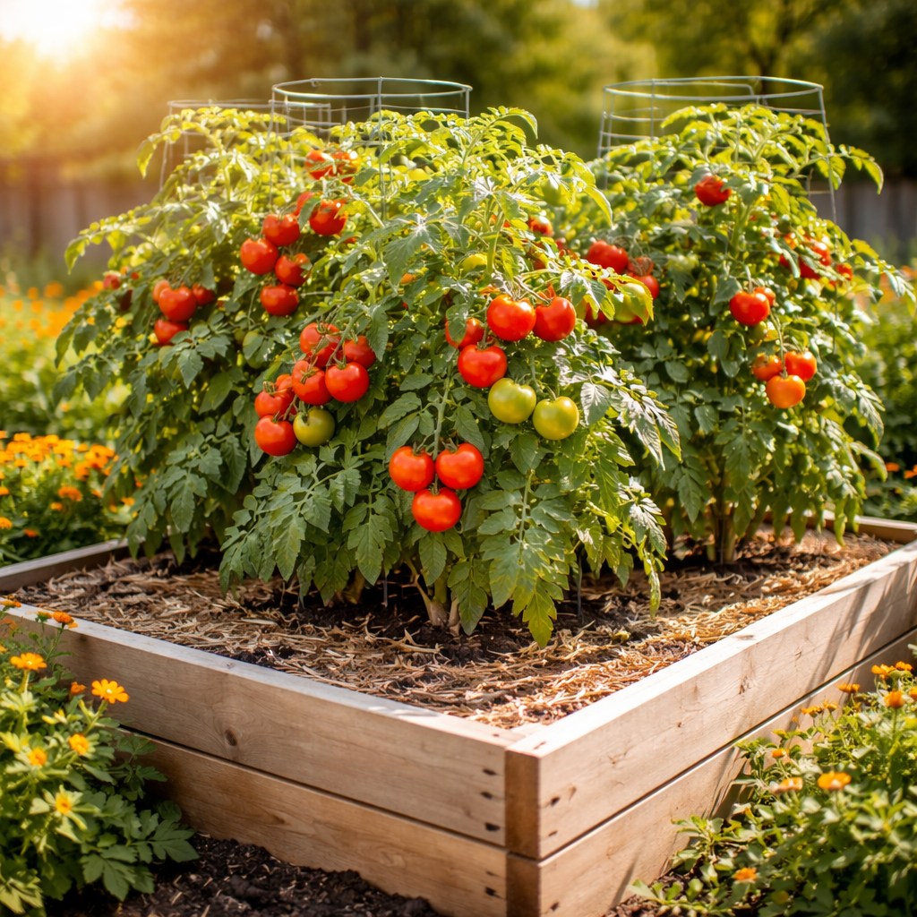 Growing Tomatoes in Small Spaces-Sun Soaking